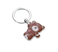 Llavero Osito de peluche con corazón - BRUNO - esmalte, metal fundido - marrón, plateado - TROIKA original
