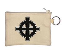 Llavero pagano con cruz celta, monedero, color beige, beige, Talla única