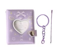 Llavero para álbum de fotos, libro de recuerdos en miniatura, soporte de PVC impermeable con fundas transparentes, funda portátil para viajes, álbumes de recortes, accesorios de película instantánea