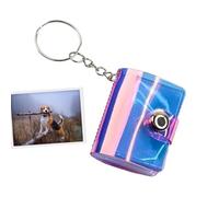 Llavero para álbum de fotos - Mini soporte para fotos de 2 pulgadas | Pequeño álbum de tarjetas con imágenes en un llavero para Fôtos de álbumes de recortes, regalo personal para bodas, San Valentín y