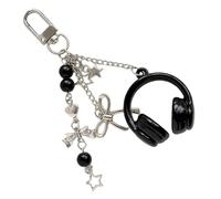 Llavero para auriculares - Gancho para cartera resistente a los arañazos, bonito para amantes de la música con temática de coqueta, decoración de lujo de aleación de zinc, accesorios de