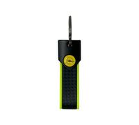 Llavero para Coche Compatible con Opel, Resistente y Duradero, Cierre con Anilla, 90 x 20 mm (Amarillo neón con Logotipo Amarillo)