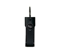Llavero para Coche Compatible con Opel, Resistente y Duradero, Cierre con Anilla, 90 x 20 mm (Negro Logo Negro)