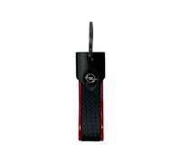 Llavero para Coche Compatible con Opel, Resistente y Duradero, Cierre con Anilla, 90 x 20 mm (Rojo Logo Negro)