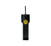 Llavero para coche compatible con Opel, resistente y duradero, cierre con anilla, ideal como regalo, 90 x 20 mm, Blanco Logo Amarillo, 90 x 20 mm
