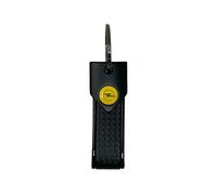 Llavero para coche compatible con Opel, resistente y duradero, cierre con anilla, ideal como regalo, 90 x 20 mm, Negro Logo Amarillo, 90 x 20 mm