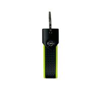 Llavero para coche compatible con Opel, resistente y duradero, cierre con anilla, ideal como regalo, 90 x 20 mm (amarillo neón logotipo negro)