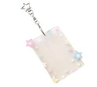 Llavero para fotos, 10 x 7,6 cm, acrílico transparente, portatarjetas para fotos, para álbumes, tarjetas de crédito, llaves, mochila, mujeres, niños, niñas, amigos, cumpleaños, vacaciones, Colorido