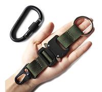 Llavero para hombre, mosquetón con hebilla de metal de liberación rápida - verde -