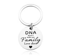 Llavero para madrastra, madrastra, madrastra, día de la madre, regalo de cumpleaños para hijastra, hijo, para padrastro, día del padre, padrastro, regalos para regalo para papá, ADN no hace que tu
