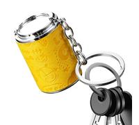 Llavero para monedas, mini organizador de monedas 2 en 1, llavero de almacenamiento suelto para hombres, golfistas, campistas, coleccionistas, viajes, vacaciones, camping, picnic, mercado, Amarillo
