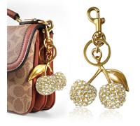 Llavero para mujer, colgante de cereza para bolso, llavero para coche, bonito colgante dorado de cereza, regalos para San Valentín, Navidad, Día de la Madre, cumpleaños