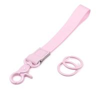 Llavero para mujeres y hombres, cordón de muñeca con llaveros, correa de muñeca para llaves de coche, tarjeta de identificación, cartera, Rosa puro