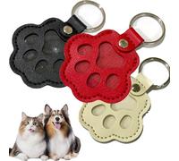 Llavero para pelo de animal, llavero en forma de huella de pata para animales, se puede utilizar para bolsos, carteras, teléfonos móviles, tarjetas de acceso, E, /