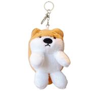 Llavero para perro, llavero con colgante de bolso, lindo - Llavero de peluche de cachorro Shiba Dog Key Chain Clips para recuerdos, amarillo, Refer to description