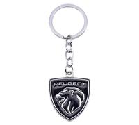 Llavero para Peugeot 3008 E3008 P64 2024 2025, Coche Llaveros Personalizados Accesorios de Coche Clip para Llavero Keychain,Silver Black
