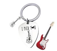 Llavero para púas de guitarra, llavero para púas de guitarra - I PICK YOU Plectrum grabado para principiantes en guitarra - Accesorios de juego de guitarra para amantes de la guitarra, jóvenes h