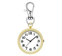 Llavero para Reloj, Llavero de Reloj, Reloj de Mochila con Clip | Exquisito Dije de de Reloj con Clip para Familia, Amigos y Amantes de Las Vacaciones, Dorado, Ver descripción