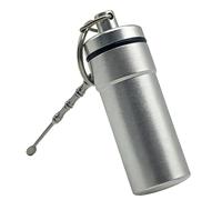 Llavero para tableta, con cuchara de metal pequeña, llavero para viajes, para aceite de pescado, tapones para los oídos para mujeres y hombres, viajes, trabajo, al aire libre, gimnasio, camping, pared