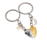 llavero pareja, 1 pare Llavero magnético, llavero de amor, Llaveros de Acero Inoxidable, llavero con colgante sol luna, para San Valentin Aniversario, Regalo de Inauguración de la Casa