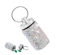 Llavero pastillero, llavero de píldoras, pastillero pequeño, portapíldoras portátil, llavero pastillero, impermeable y portátil, para bolso para hombres y mujeres, organizador de pastillas