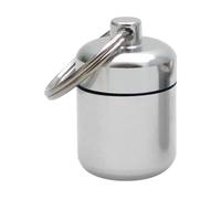 Llavero Pastillero Organizador de Pastillas de Metal con Llavero, Organizador Portátil con Almohadillas de Esponja para Mochilero, Ahorro de Espacio Almacenamiento para Tapones de Oídos