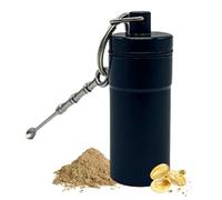 Llavero pastillero, organizador pequeño de aluminio, llavero de bolsillo para hombres, suplementos de de pescado, joyería, adultos, hombres, mujeres, trabajo diario, viajes, senderismo, camping