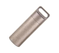 Llavero pequeño de acero inoxidable para pastillas, contenedor de almacenamiento al aire libre para accesorios de senderismo, caja de almacenamiento pequeña al aire libre