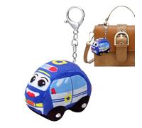 Llavero Pequeño De Peluche | Muñeco De Camión De Bomberos De Peluche para Cochecito - para Bolso De Aprendizaje para Habitación Hogar Mochila Cuna Niños Niñas Preescolar Cumpleaños