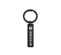 Llavero Personalizado con Código de Escaneo de Música Personalizado Grabado con Láser en Forma de corazón de acero inoxidable Regalo personalizado para pareja Amigo Día de la madre Día del padre