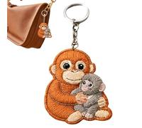 Llavero personalizado con nombre, acrílico 2D personalizado para proteger el llavero Punch The Monkey para mochila, monedero, llaves de coche, Bordado, 1 unidad, Standard version