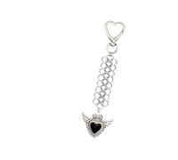 Llavero personalizado para parejas, dije de corazón para llaves y fundas de auriculares, cadena personalizada, elegante llavero en forma de corazón, accesorio de joyería para bolsos, teléfonos, bolsa