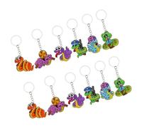Llavero Piezas de 12 de Dibujos Serpiente Animados | Pvc y Metal, para Bolso o Monedero, Fácil de Llevar Localizar, Adecuado como Detalle en Fiestas