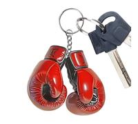 Llavero Plano 2D De Guantes De Boxeo | Colgante Acrílico Para Mochila, Llave Y Interior De Coche | Pequeño Llavero Rojo, Ideal Para Mujeres Y Hombres
