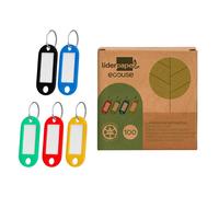 Llavero portaetiquetas liderpapel ecouse fabricado en plastico reciclado expositor de 100 unidades - LW01