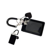 Llavero Portafotografías,Suministros De Placas De Identificación De Cuero PU | Funda Para Fotos Con Dije De Corazón Amoroso | de Muñeca para Mujeres Estudiantes Fans Viaje Escuela Trabajo Colección Di