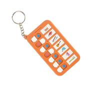 Llavero portátil con tabla de tareas, llavero de calendario diario, cadena de coche, plan, llavero, lista de verificación, llavero, tabla de tareas, llaveros, planificador, anillos de coche para niños