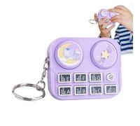 Llavero portátil de DJ, mini tablero de DJ, colgante de tocadiscos musical con botones funcionales para mochila, bolso, viajes, hogar, oficina, aula, escuela, regalo portátil para adolescentes