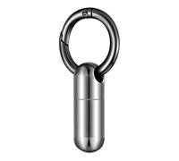 Llavero portátil de la píldora - Llavero Pastillero - Soporte de metal de bolsillo pequeño con llavero, botella de medicina portátil para una mejor organización