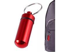 Llavero portátil de píldora | Llavero pequeño pastillero, organizador portátil de píldoras para monedero, soporte de píldora de metal impermeable para exteriores