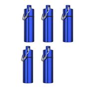 Llavero portátil para pastillas, contenedor de aleación de aluminio para senderismo, con gancho para llavero, soporte portátil de aleación de aluminio para pastillas