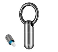 Llavero portátil para píldoras | Llavero de pastillero de bolsillo de metal con llavero, botella de medicina portátil para una mejor organización