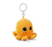 NICI Pulpo GLUBSCHIS Olly Polly 9cm-Naranja-Compañero de Felpa para Mochila o Bolso, Colgante de Peluche con Anillo de Metal para Llavero y portallaves | 61840, Color