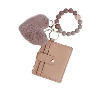Llavero Pulsera Pulsera,Pulseras Llavero De Silicona | Llavero Llavero De Corazón De Felpa,Llavero De Moda Lindo Con Cartera De Muñeca Para Comprar, Café ligero, Se référer à la description, Consulte