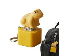 Llavero Recargable de Rana Que Croa, Sonido Realista y Luz LED Miniatura, Juguete Anti-Estrés de Rana Croante, para Familia Amigos Estudiantes Adultos Hombres Mujeres Hogar Oficina Estudio