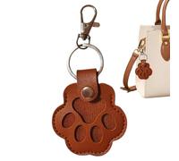 Llavero Recogedor Pelo Mascota - 6.5cm Pata | Cuero PU Metal Recuerdo - Colgante Memorial Para Billetera Teléfono Hombre Mujer Regalo Simpatía Animales Accesorio