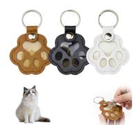Llavero Recuerdo para Pelo de Mascota, Pack de 3 Urnas Conmemorativas para Perros y Gatos, Colgante para Cenizas y Mechones, Accesorio Memorial para Bolso y Llaves, 9.2x6cm (Marrón/Negro/Blanco)