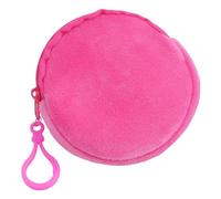 Llavero redondo con forma de billetera para monedas, llaves, bolsa de almacenamiento, ornamento para mujeres y niñas, rojecimiento rosa, 8,5 cm, Enrojecimiento Rosa, 8,5 cm