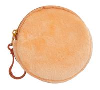 Llavero redondo con forma de cartera circular, llavero para cambios, llaves, bolsa de almacenamiento, adorno para mujeres y niñas, organizador de dinero compacto, Khaki
