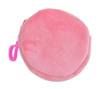 Llavero redondo con forma de cartera circular, llavero para cambios, llaves, bolsa de almacenamiento, adorno para mujeres y niñas, organizador de dinero compacto, Rosa sandía